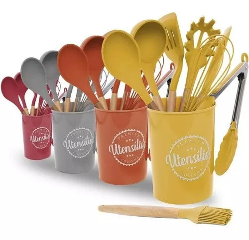 Set De Utensilios De Cocina X12 + Obsequio